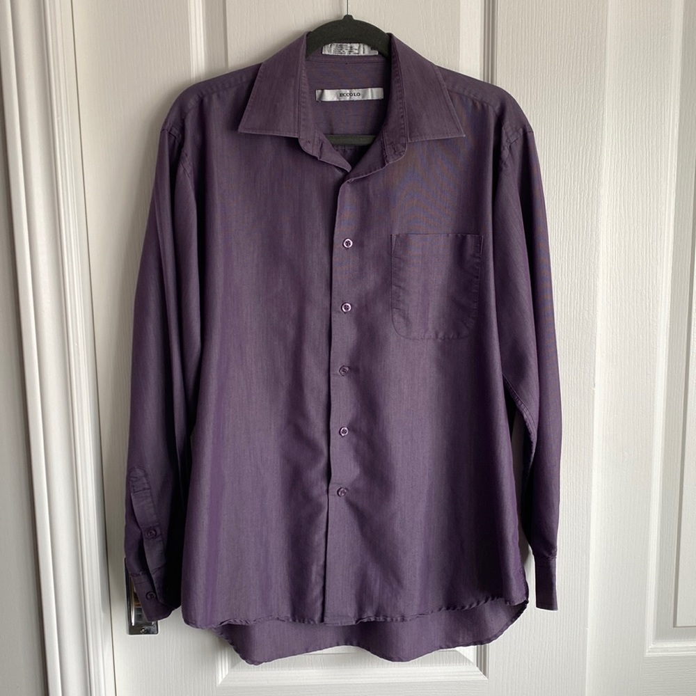 Eccolo - 16L, Soft Modal Blend Button-Up Dress Shirt